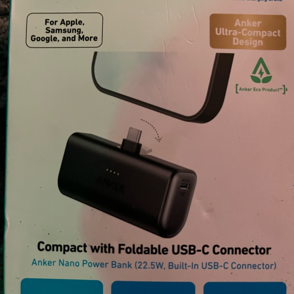 Anker Black Compact USB-C Power Bank